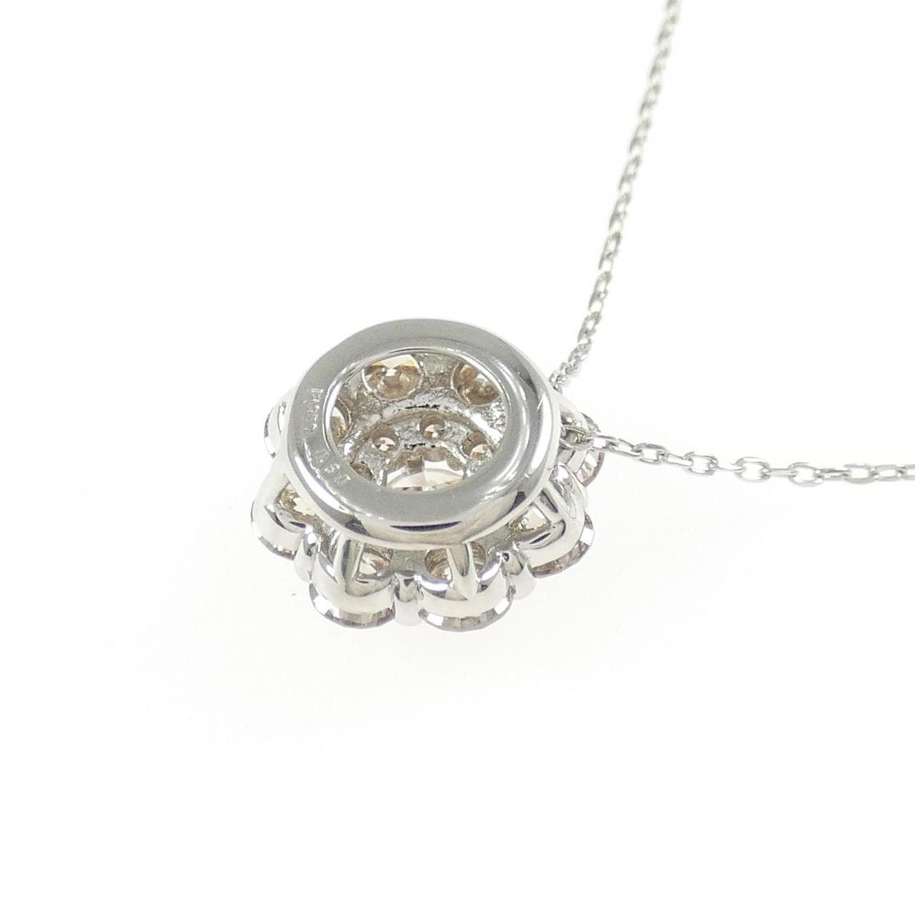 PT950 フラワー ダイヤモンド ネックレス 0.80CT