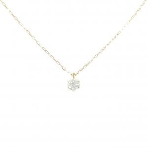 K18YG ソリティア ダイヤモンド ネックレス 0.18CT