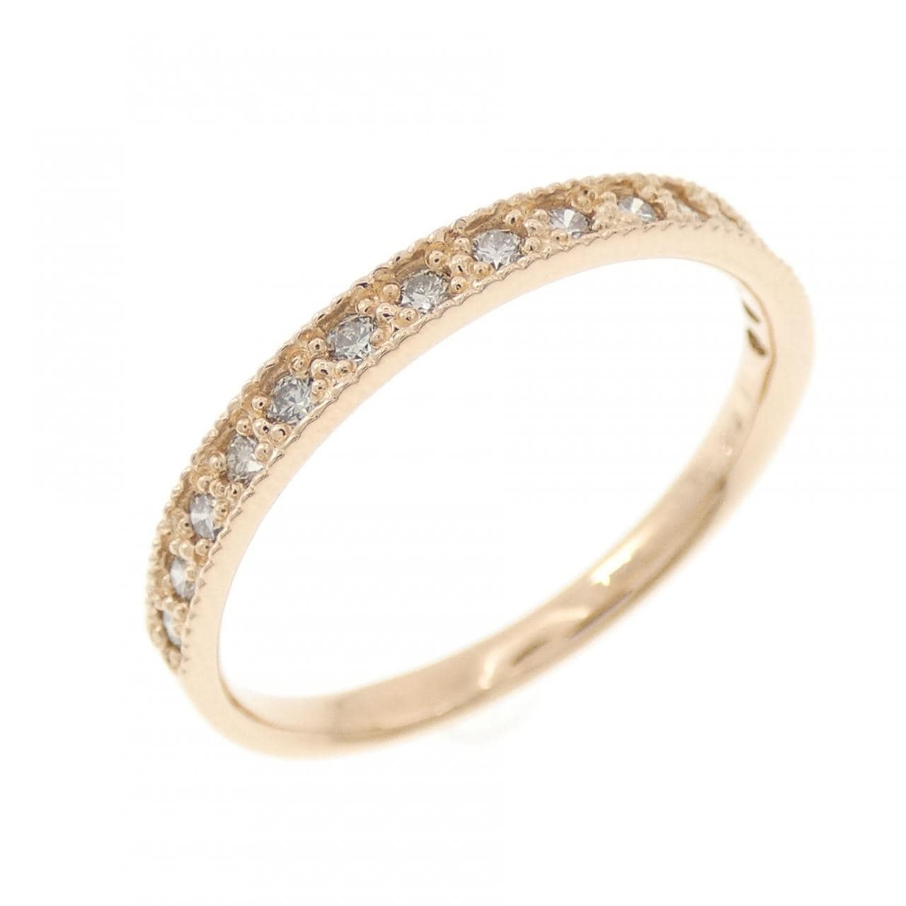K18PG ハーフエタニティ ダイヤモンド リング 0.2CT
