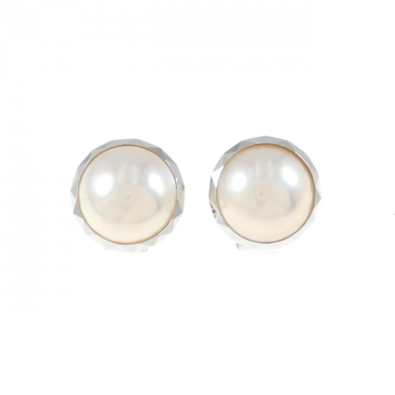 K14WG Mabe pearl earrings