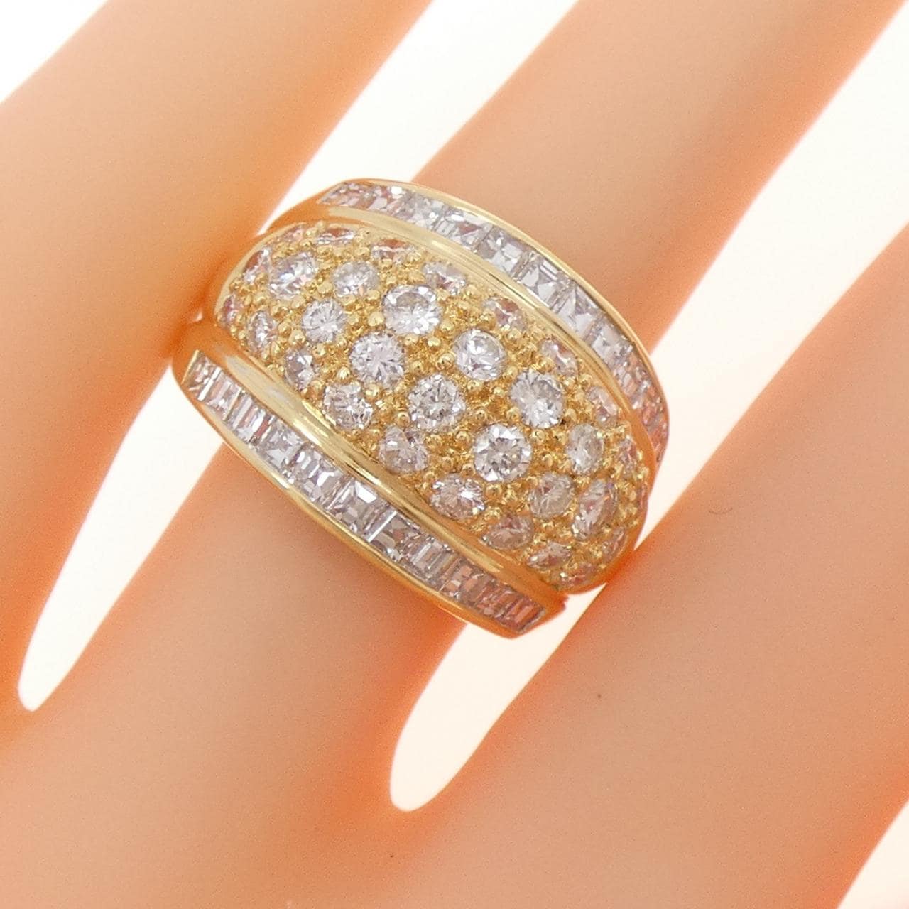 K18YG ダイヤモンド リング 2.62CT
