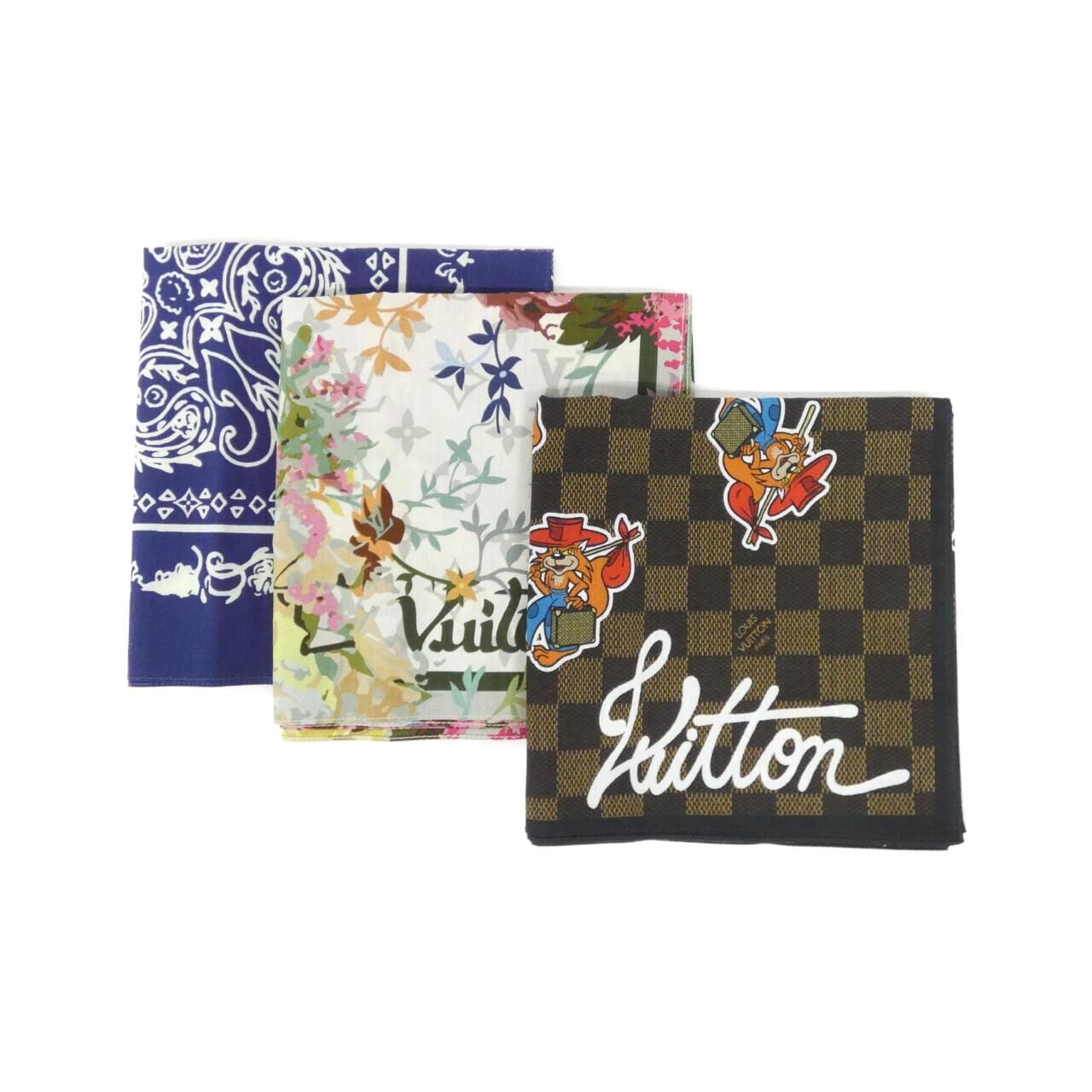ルイヴィトン セット オブ スリーバンダナ MP3425 スカーフ