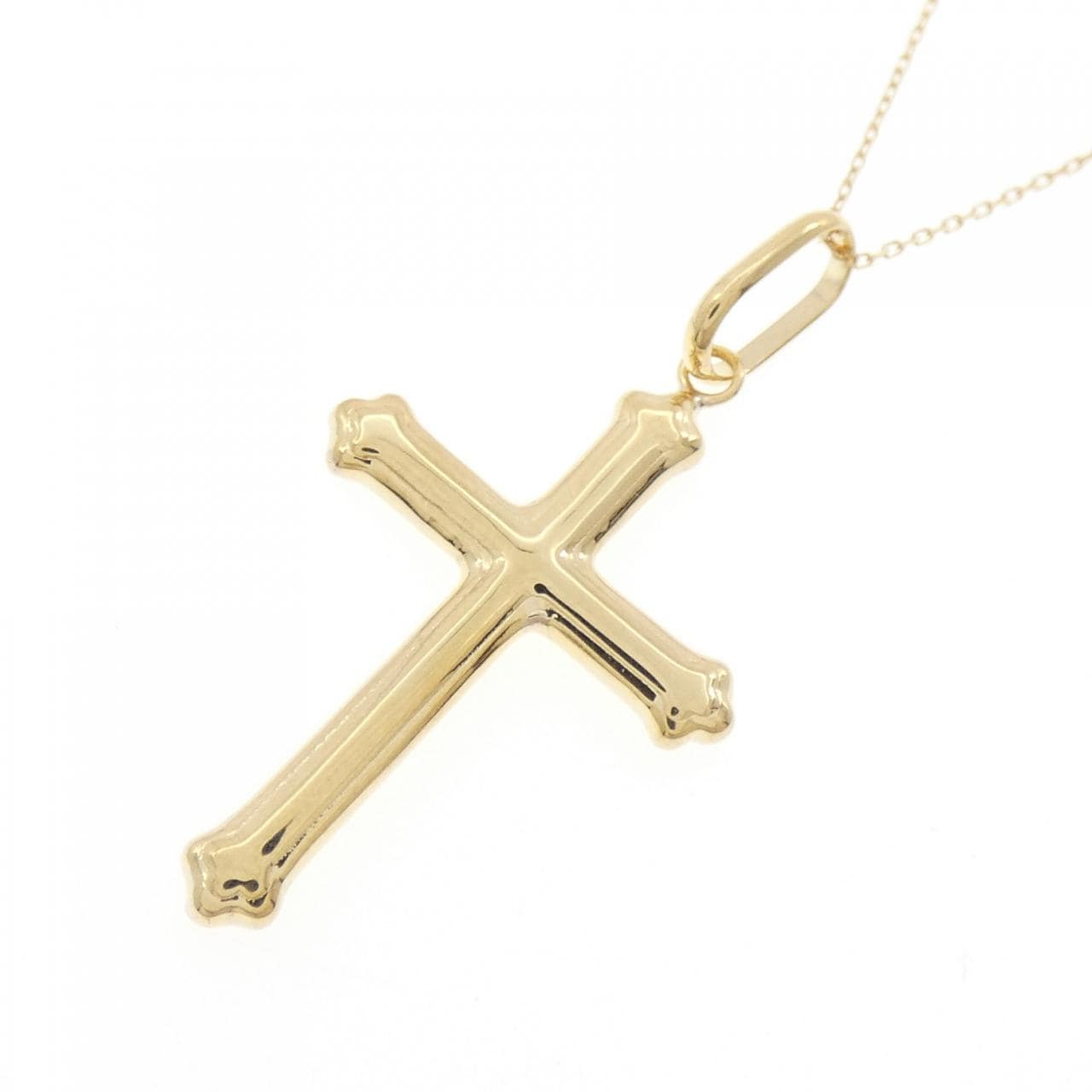 [BRAND NEW] K18YG cross necklace