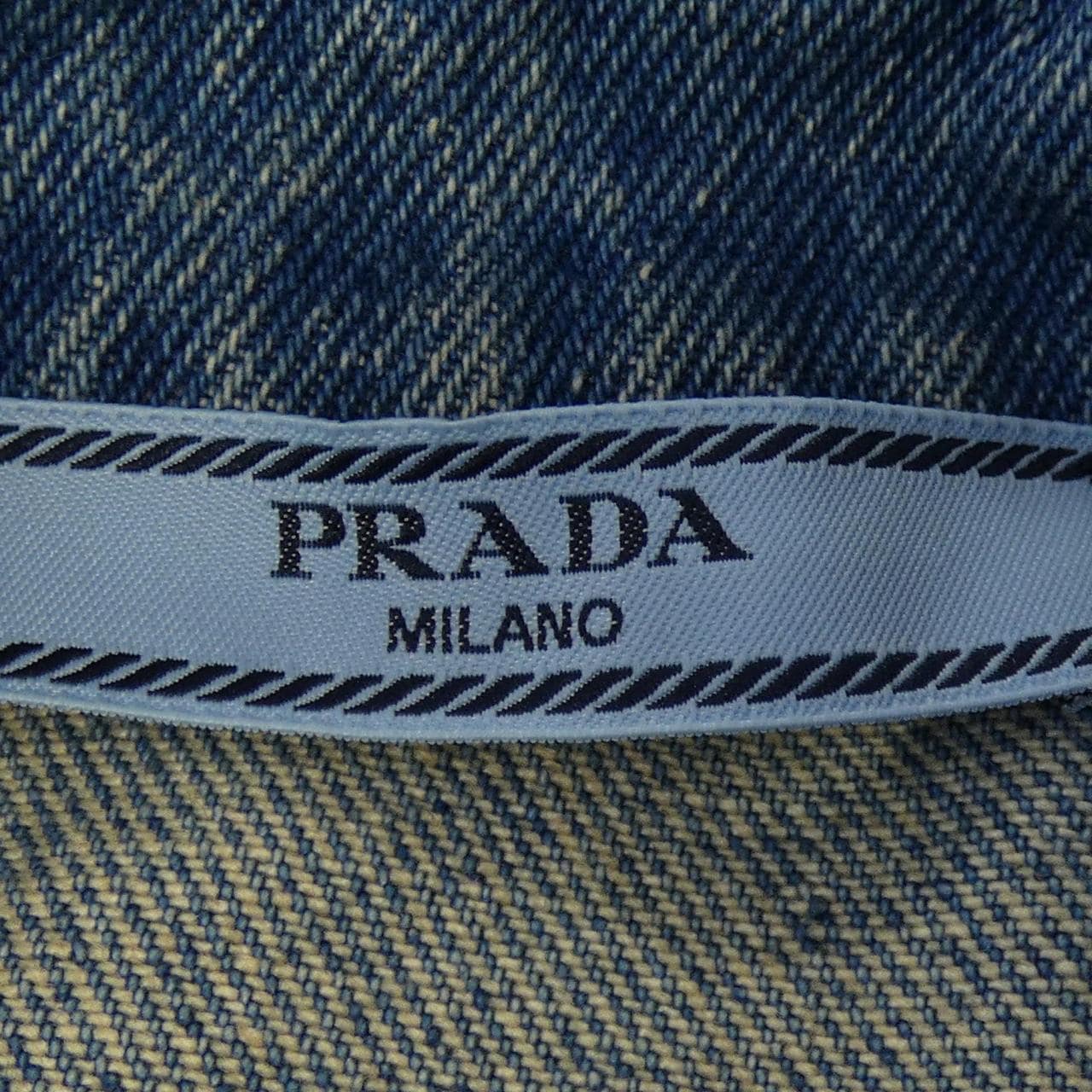 プラダ PRADA オーバーサイズ オーガニックデニム トライアングルロゴ GFC036 SOOO 13Z6 シャツ