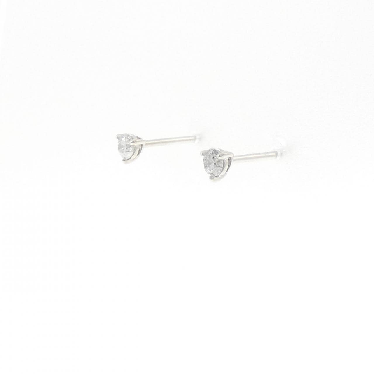 PT900 ソリティア ダイヤモンド ピアス 0.20CT