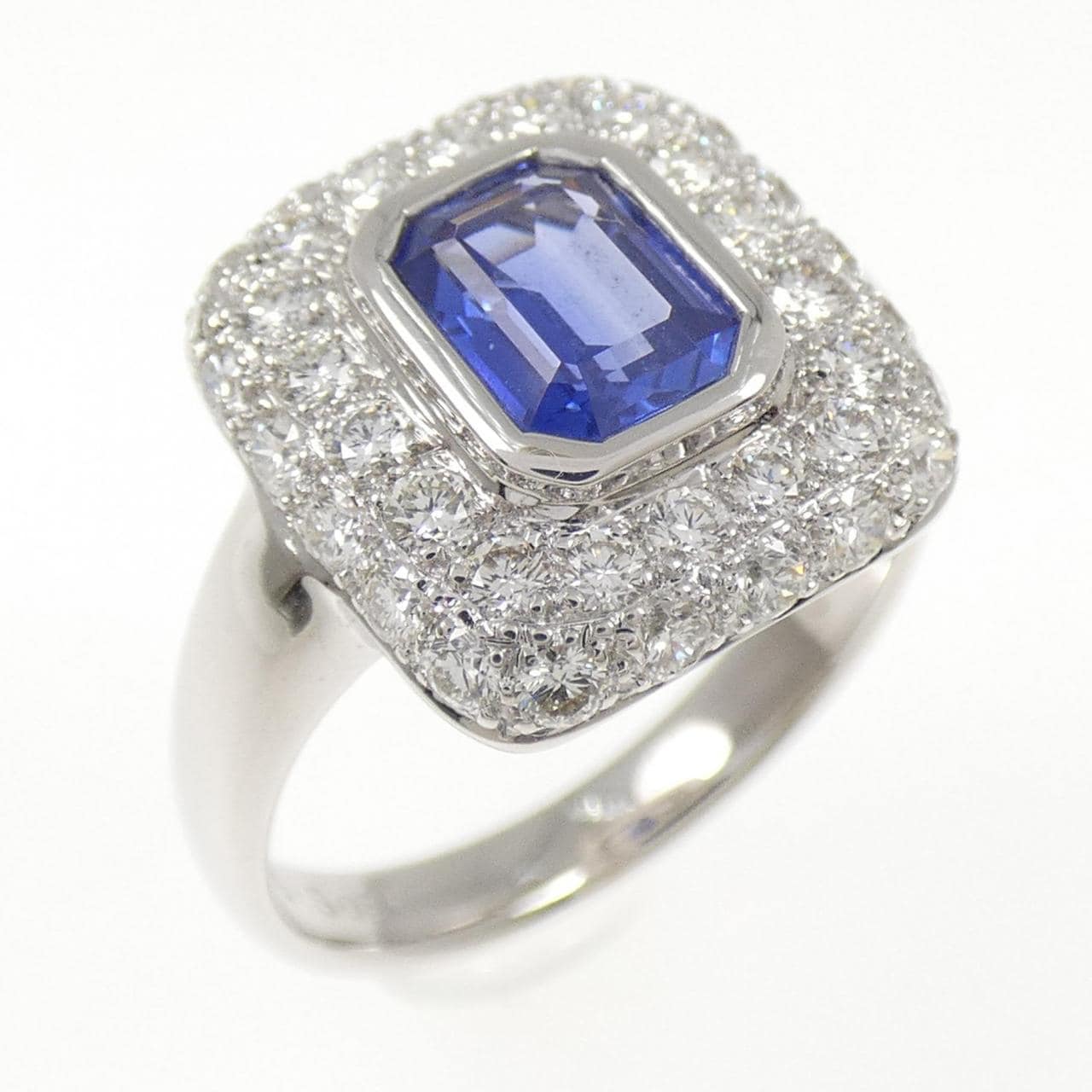 K18WG サファイヤ リング 0.91CT