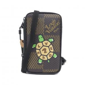 ルイヴィトン ダミエ ジャイアント(LVスクエアード) ダブル フォン ポーチ N40377 ショルダーバッグ