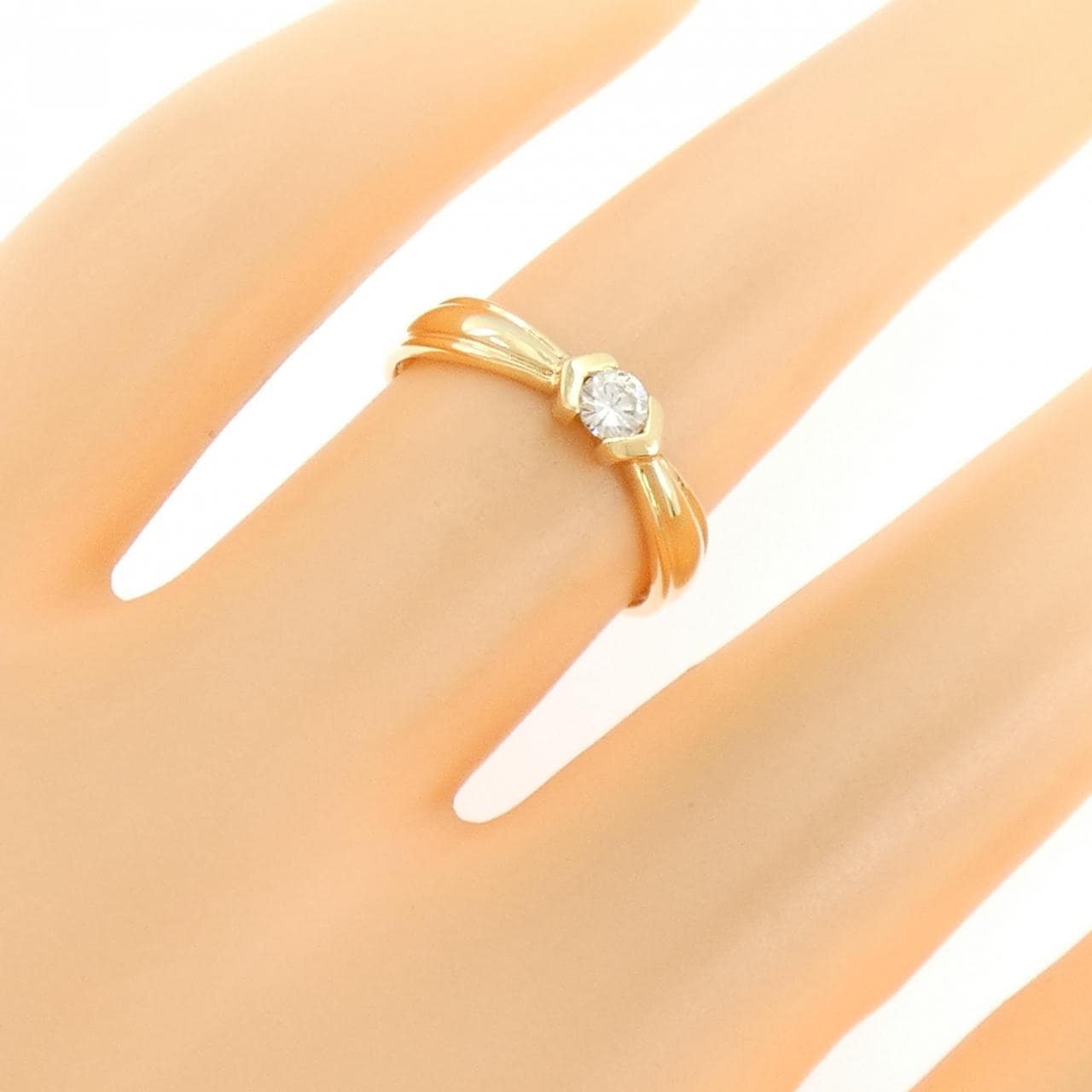 K18YG ダイヤモンド リング 0.11CT