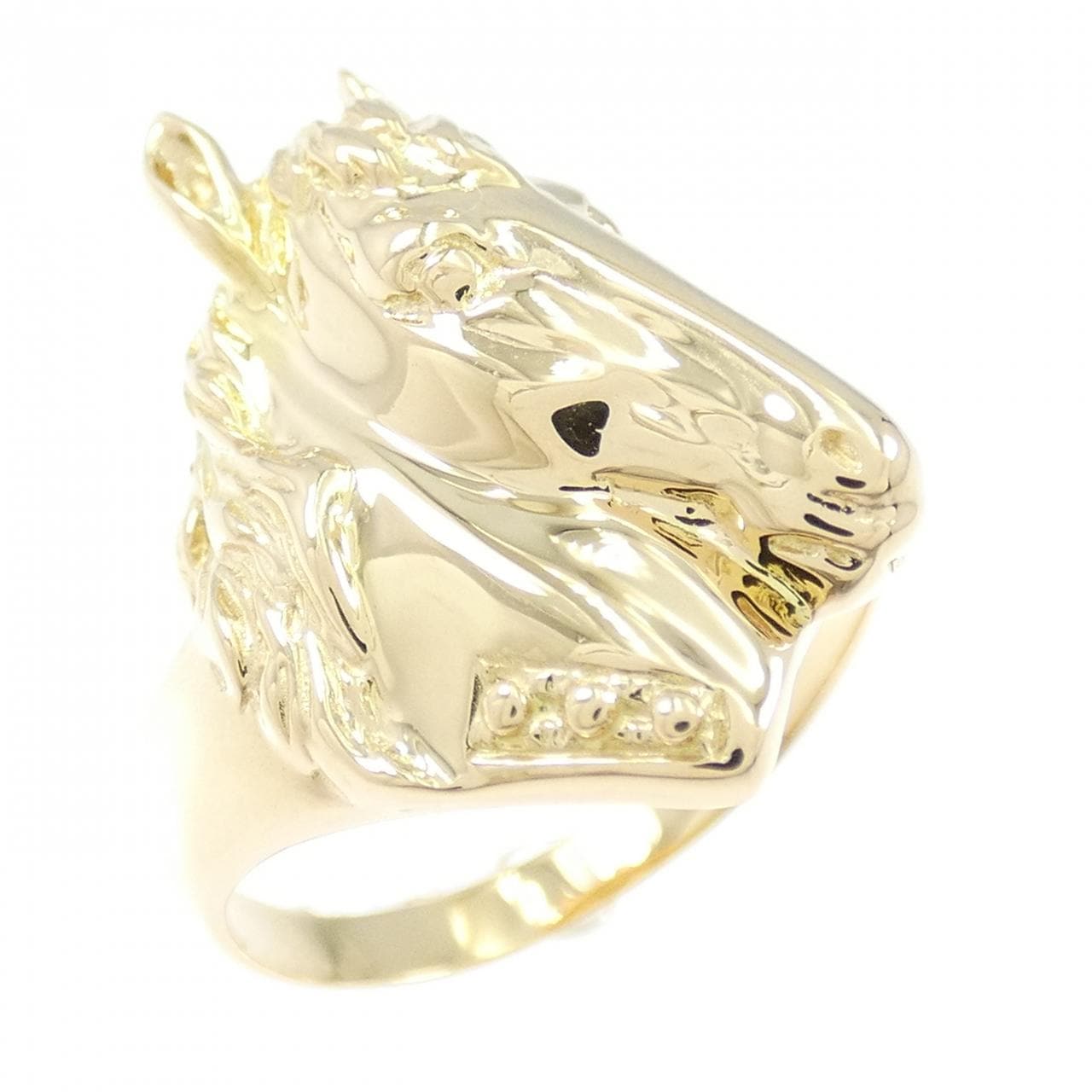 K18YG ホース リング