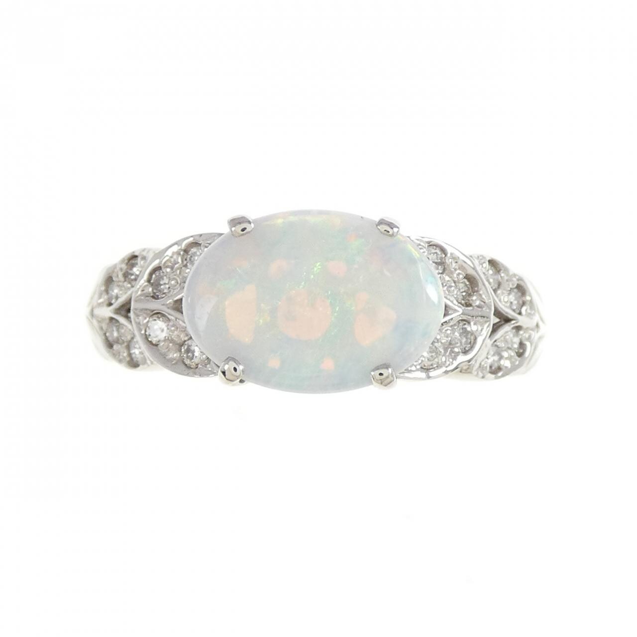 K18WG オパール リング 1.00CT