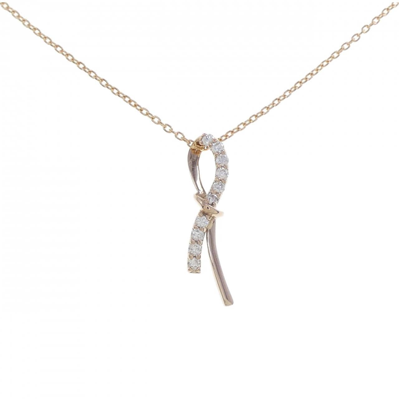 K18PG ダイヤモンド ネックレス 0.20CT