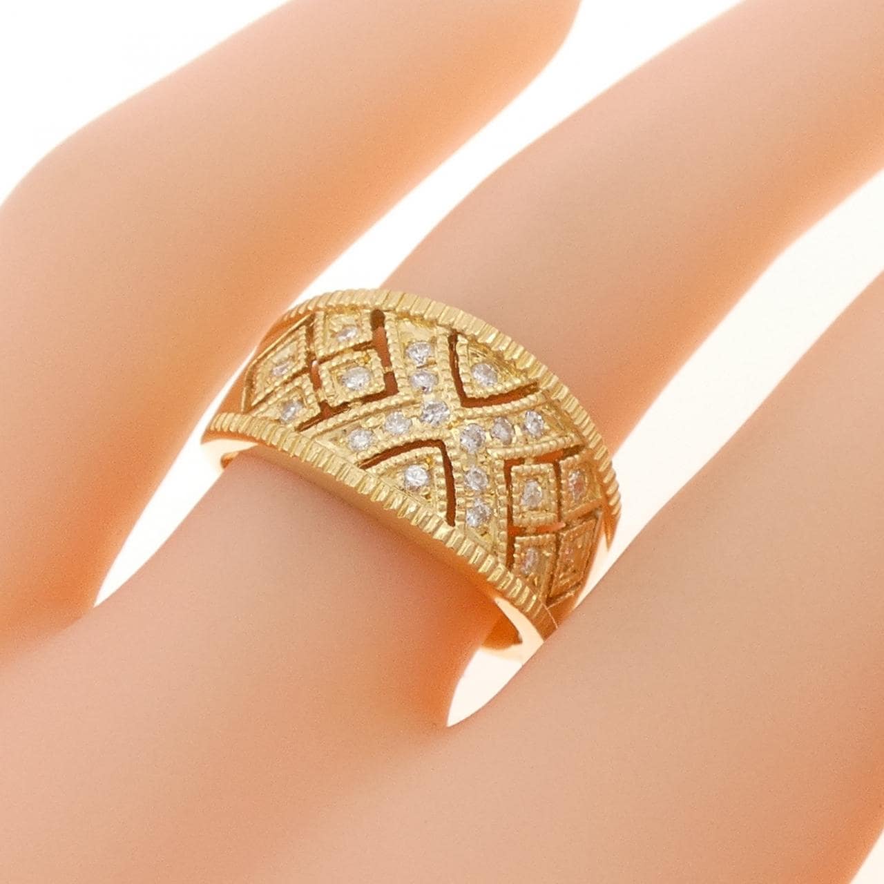 K18YG ダイヤモンド リング 0.21CT