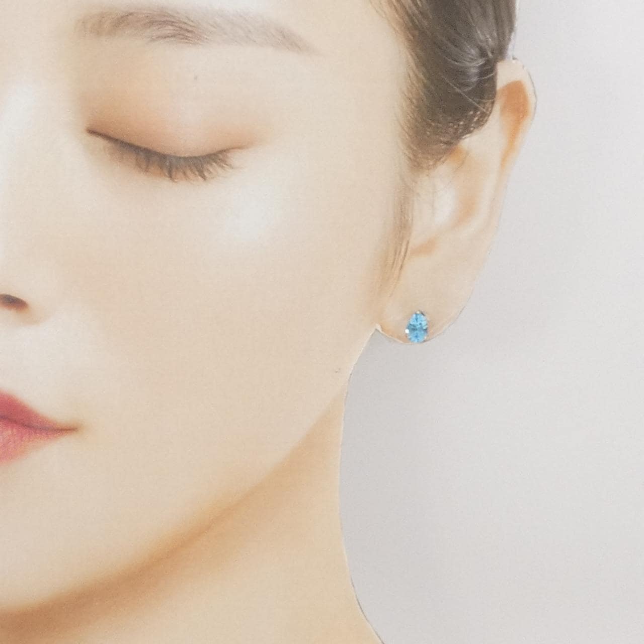 【新品】K10YG ブルートパーズ ピアス