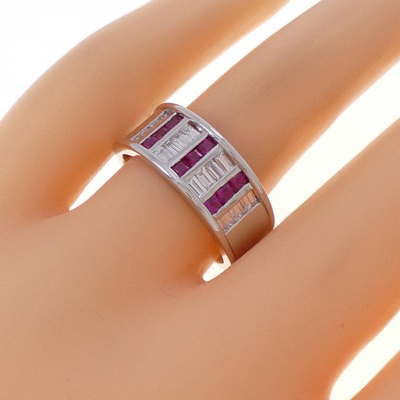 PT900 ルビー リング 0.55CT