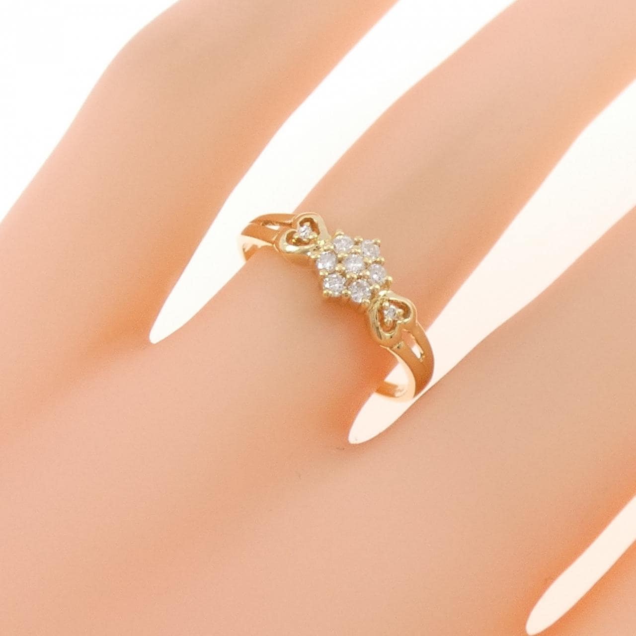 K18YG ダイヤモンド リング 0.04CT