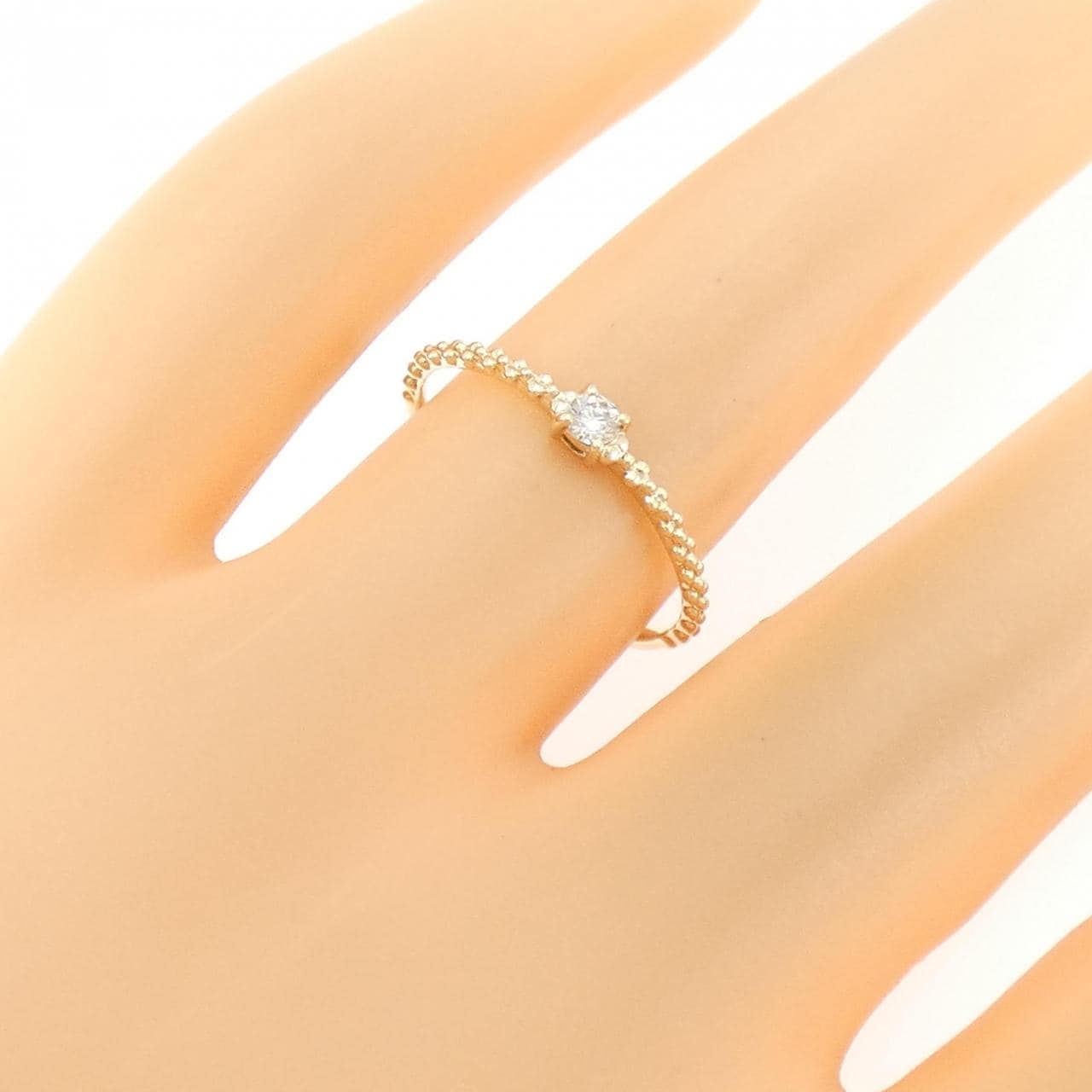 K10YG ダイヤモンド リング 0.05CT