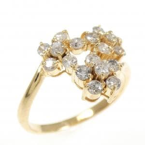 K18YG ダイヤモンド リング 0.48CT