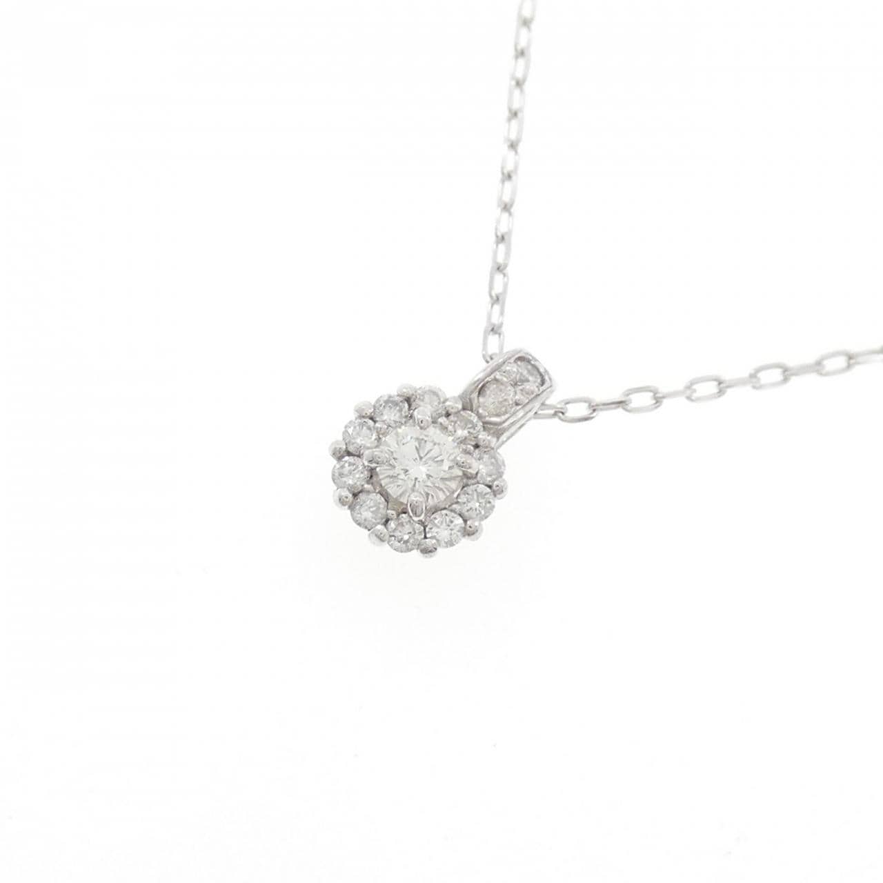 K18WG ダイヤモンド ネックレス 0.11CT