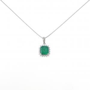 PT900/PT850 エメラルド ネックレス 1.44CT