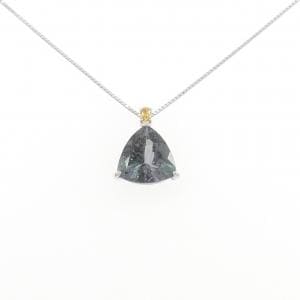 K18WG ゾイサイト ネックレス 3.86CT