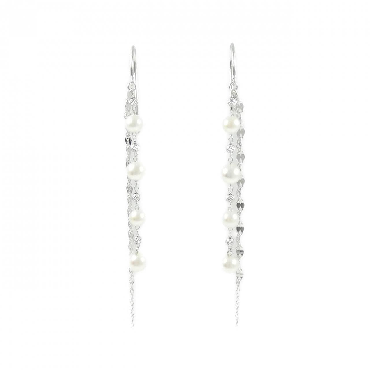 K18WG アコヤパール ピアス