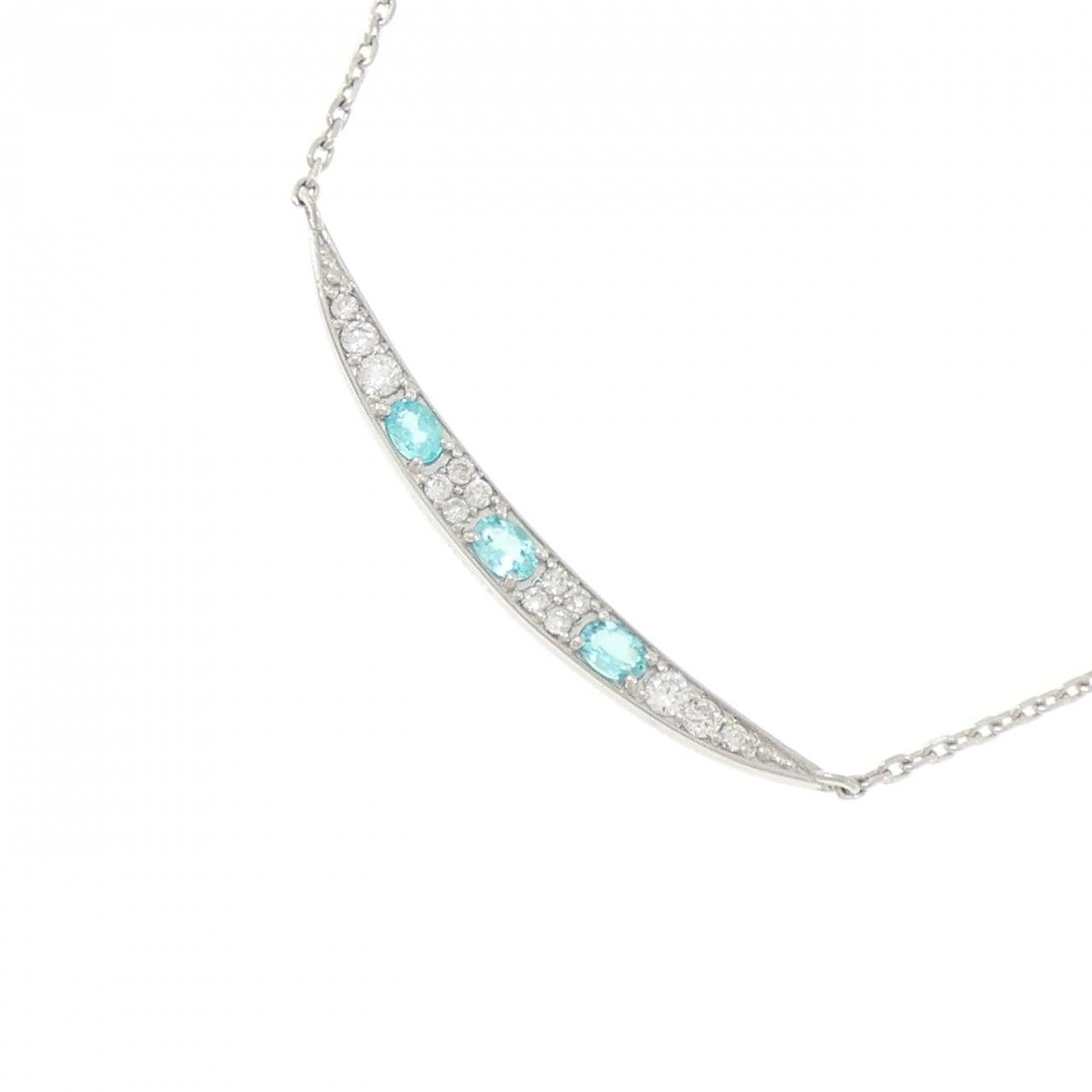 PT900/PT850 パライバトルマリン ネックレス 0.15CT