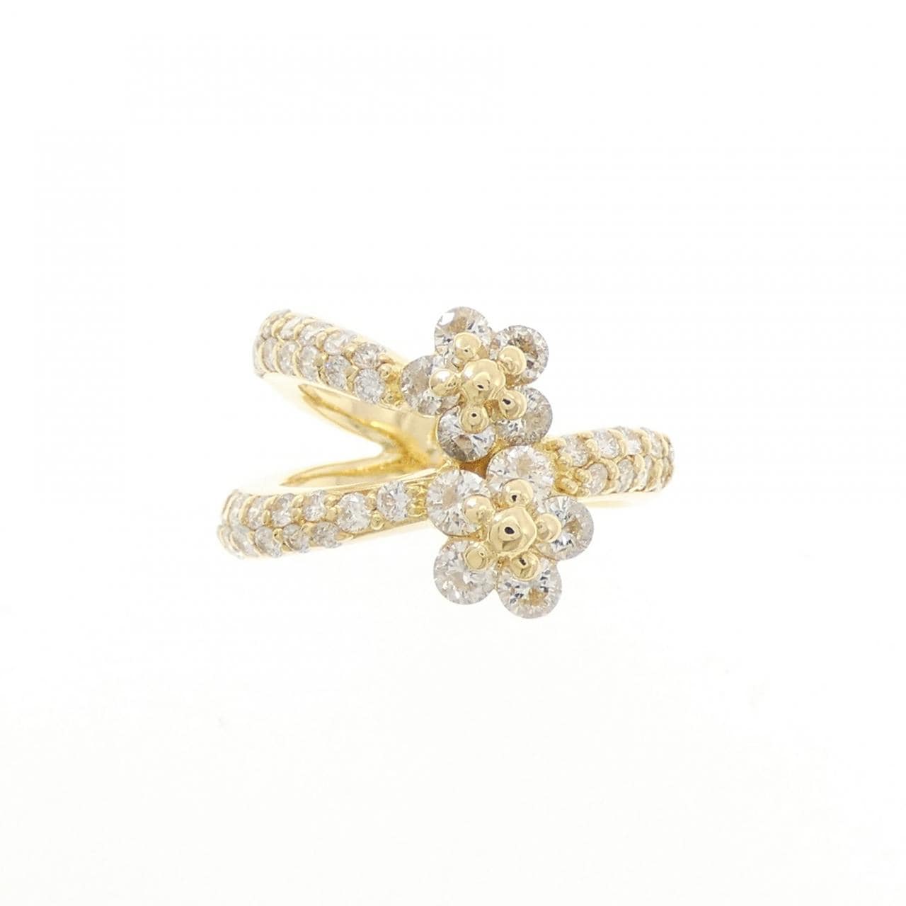 ポンテヴェキオ フラワー ピンキーリング 0.89CT