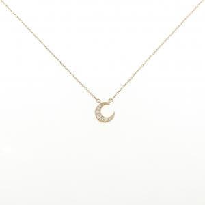 K18YG ムーン ダイヤモンド ネックレス 0.10CT