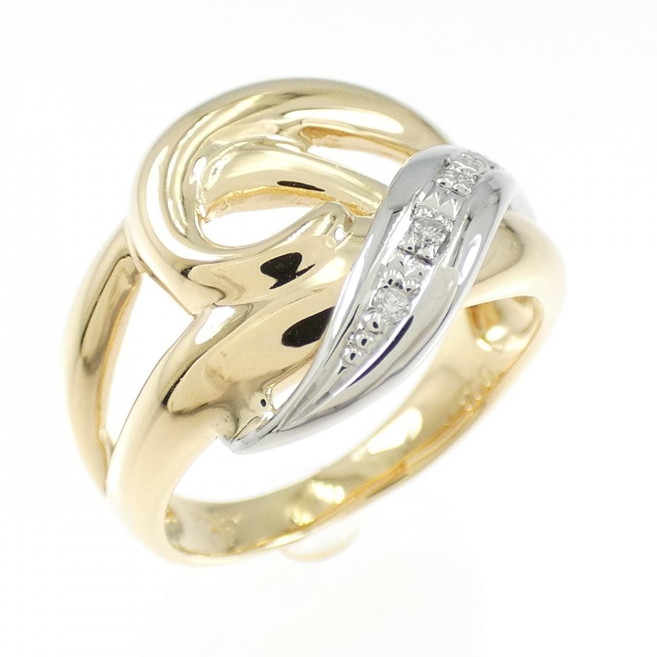 K18YG/PT900 ダイヤモンド リング 0.03CT