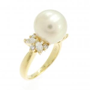 K18YG 白蝶パール リング 10.6mm