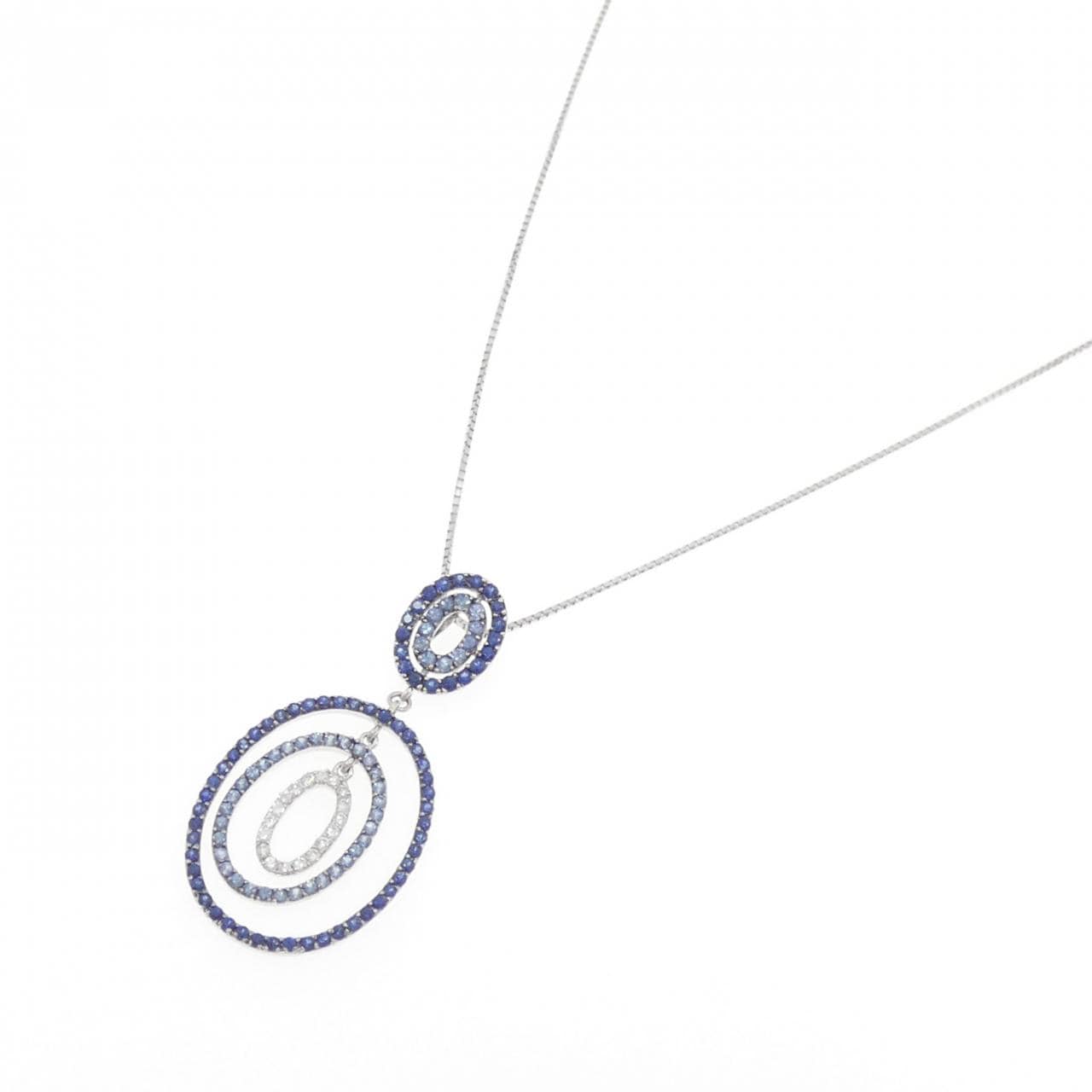 750WG/K18WG蓝宝石项链2.65CT