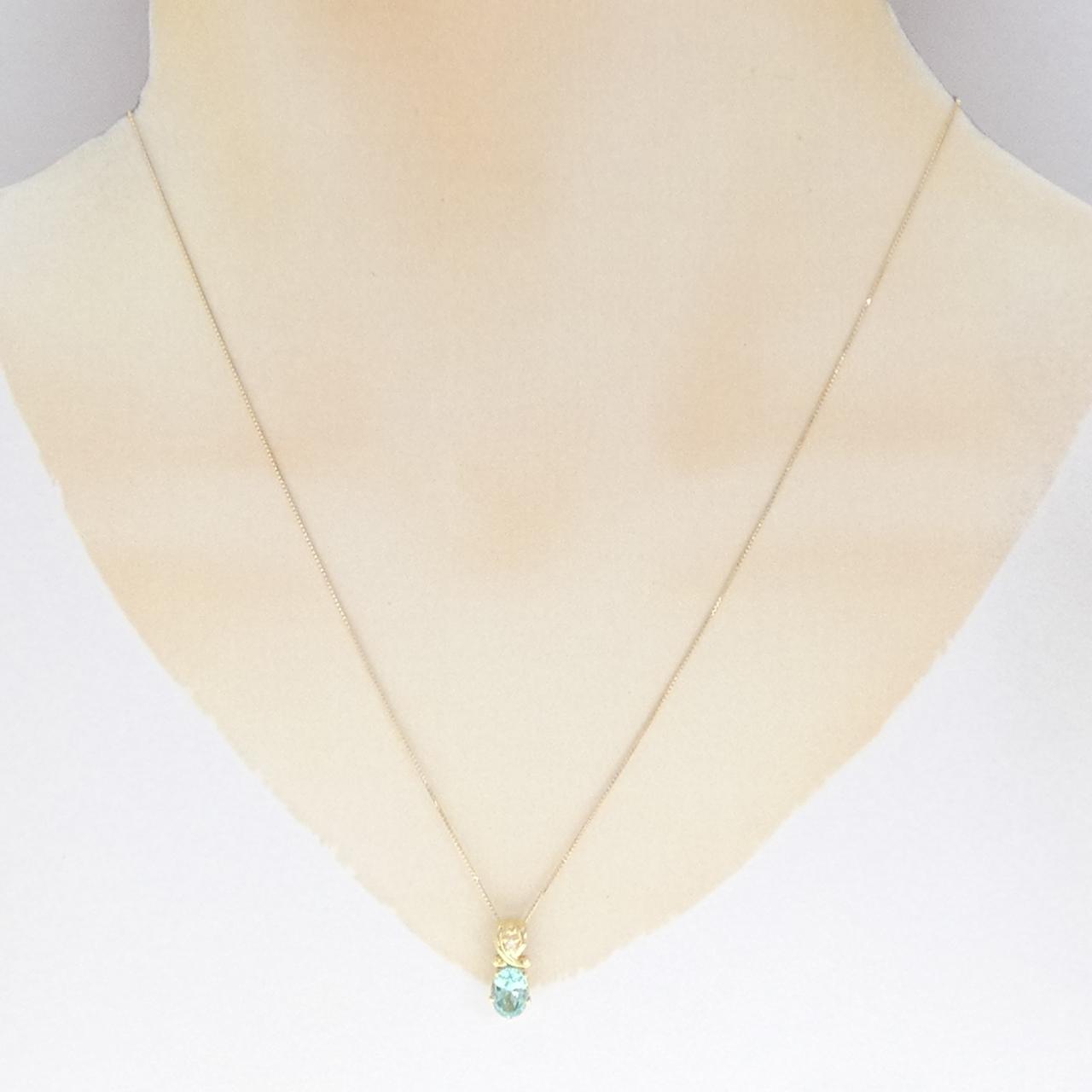 クレサンベール 合成クリソベリル ネックレス 0.83CT