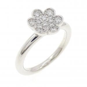 ミキモト フラワー ダイヤモンド リング 0.17CT