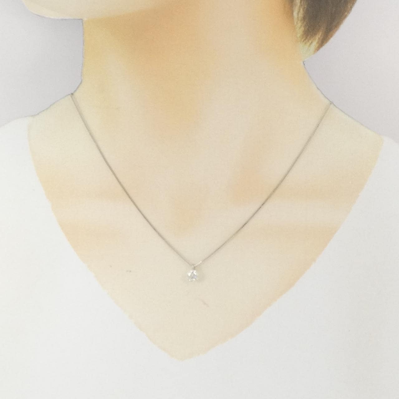 PT900/PT850 ソリティア ダイヤモンド ネックレス 0.620CT