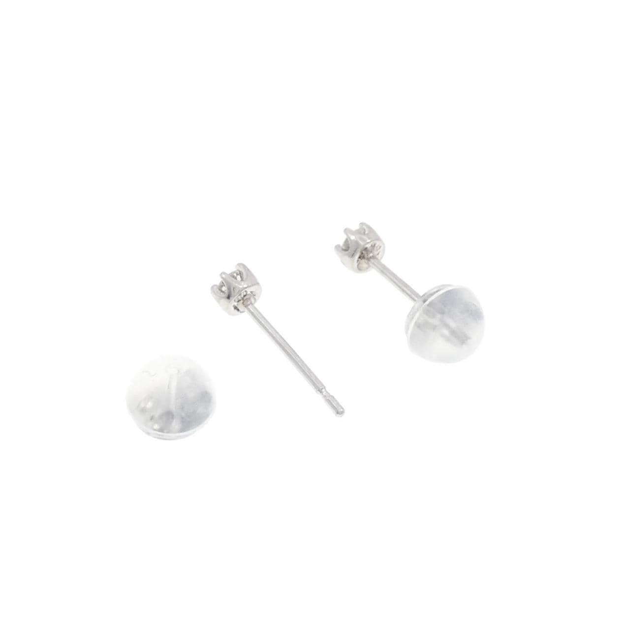 PT900 ソリティア ダイヤモンド ピアス 0.10CT