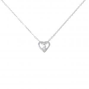 K18WG ハート ダイヤモンド ネックレス