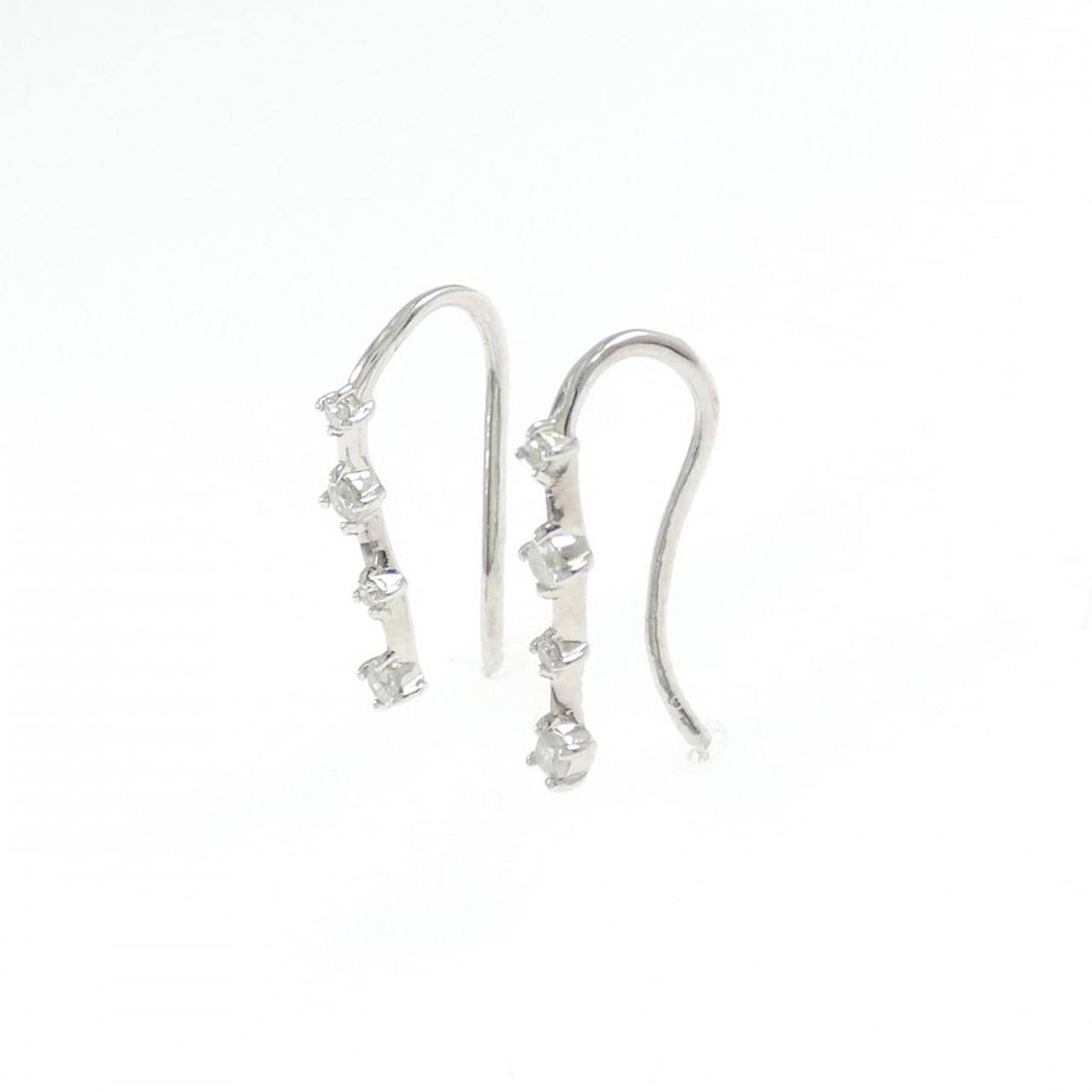 PT900 ダイヤモンド ピアス 0.10CT