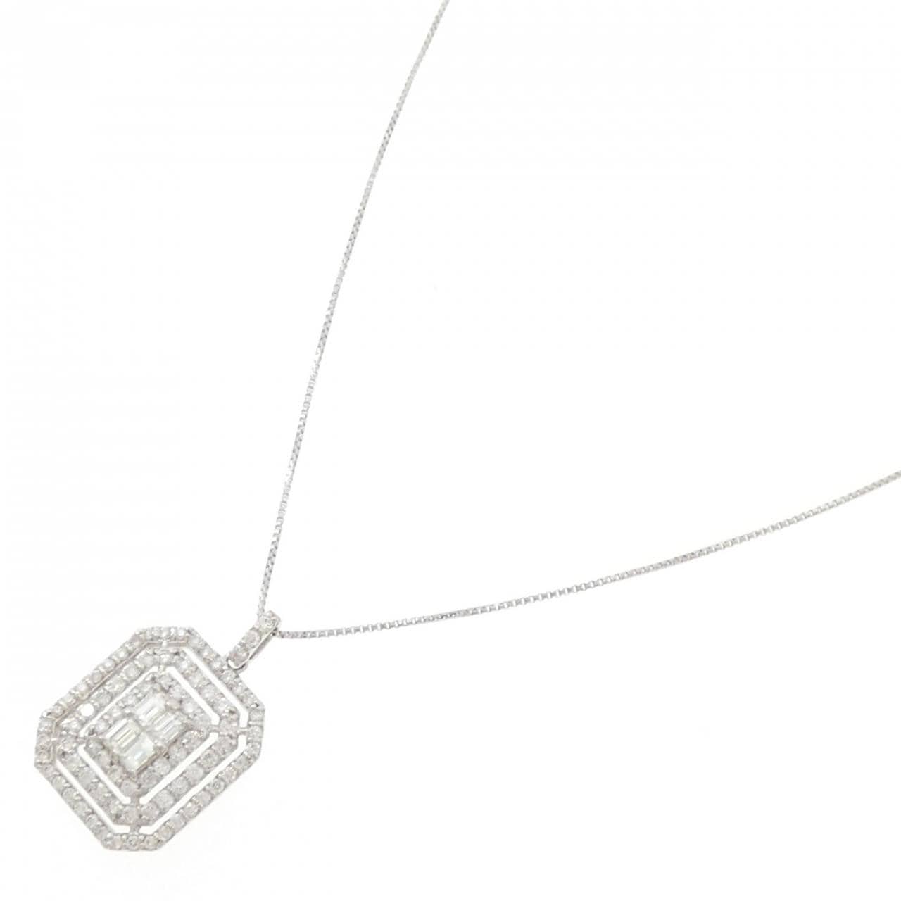【新品】PT900/PT850 ダイヤモンド ネックレス 0.70CT