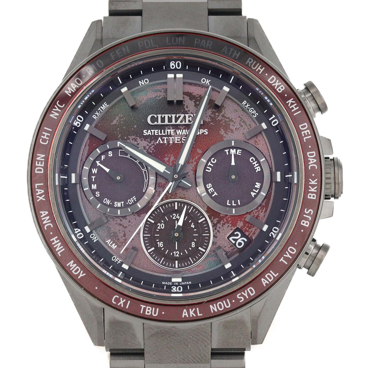 【新品】シチズン アテッサ 電波時計 LTD CC4077-71Z TI ソーラークォーツ