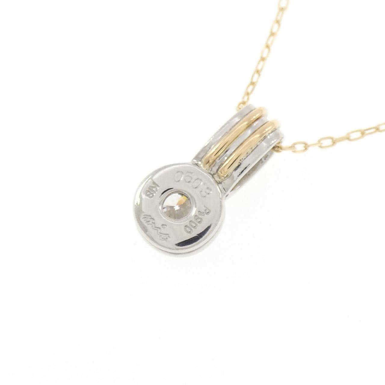 K18YG/PT900 ダイヤモンド ネックレス 0.503CT