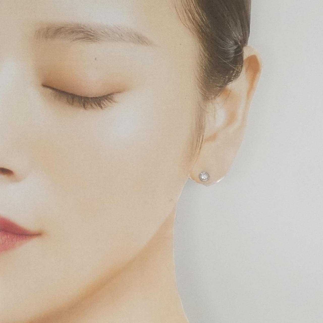 PT900 ダイヤモンド ピアス 0.1CT 片耳