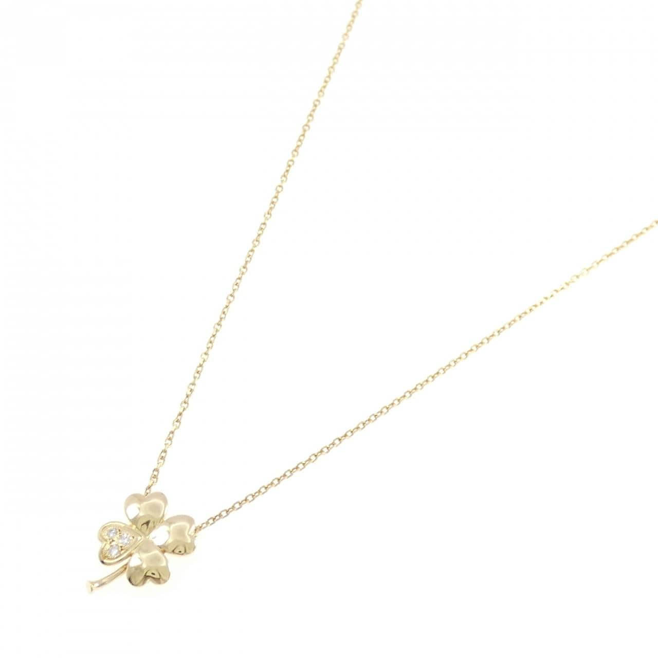 ミキモト クローバー ダイヤモンド ネックレス