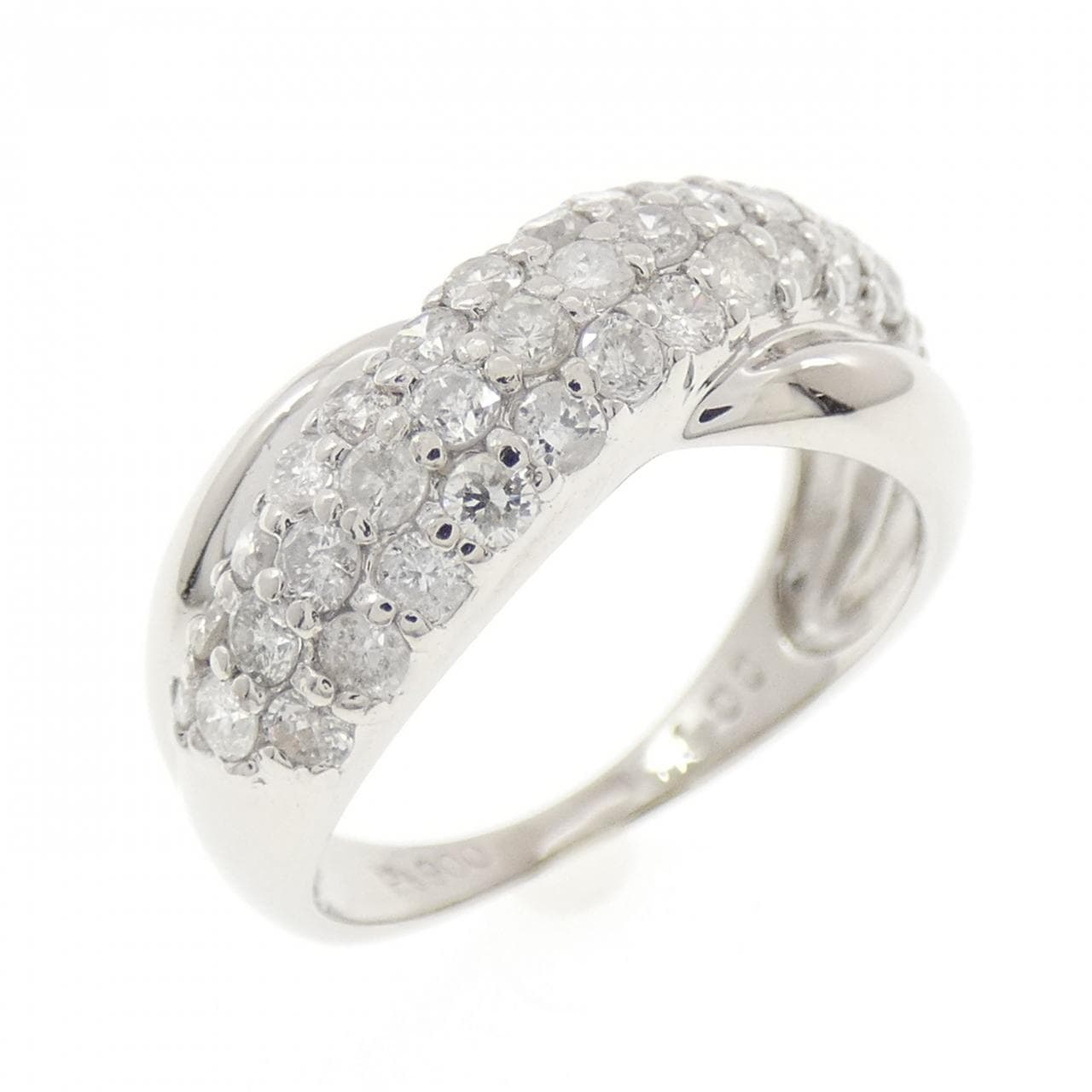 PT900 パヴェ ダイヤモンド リング 1.00CT