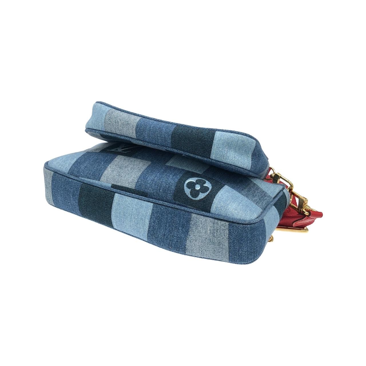 ルイヴィトン デニム モノグラム ミュルティ ポシェット アクセソワール M44990 ショルダーバッグ