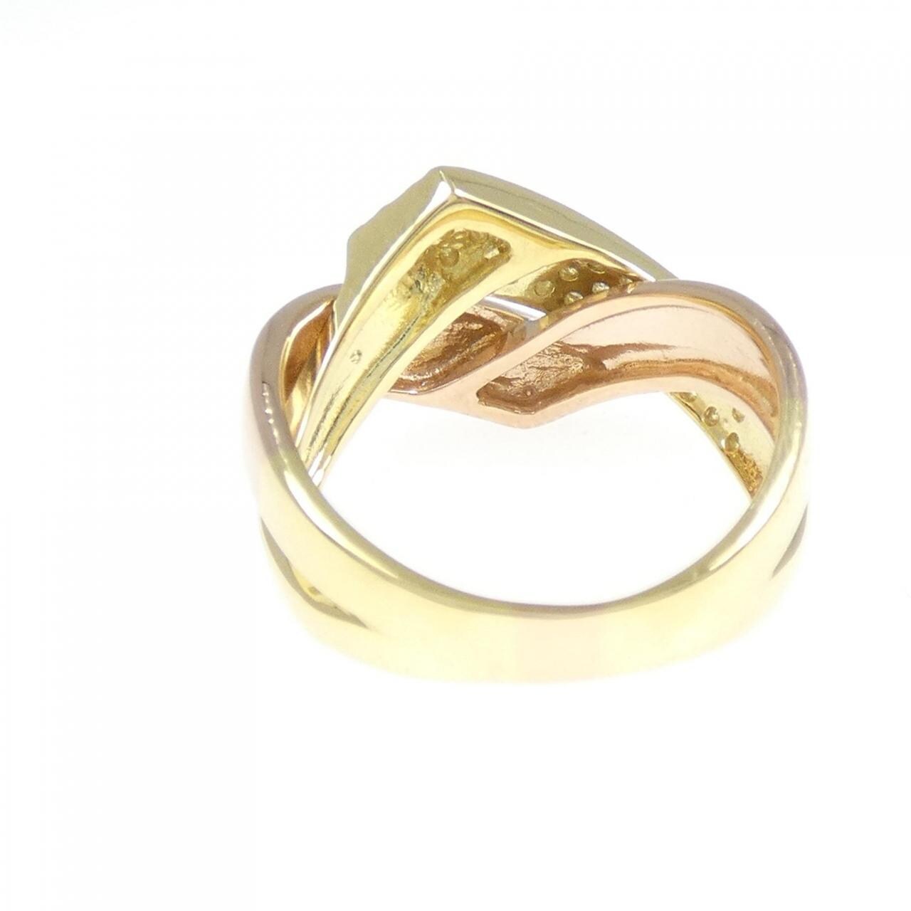 K18YG/K18PG パヴェ ダイヤモンド リング 0.30CT