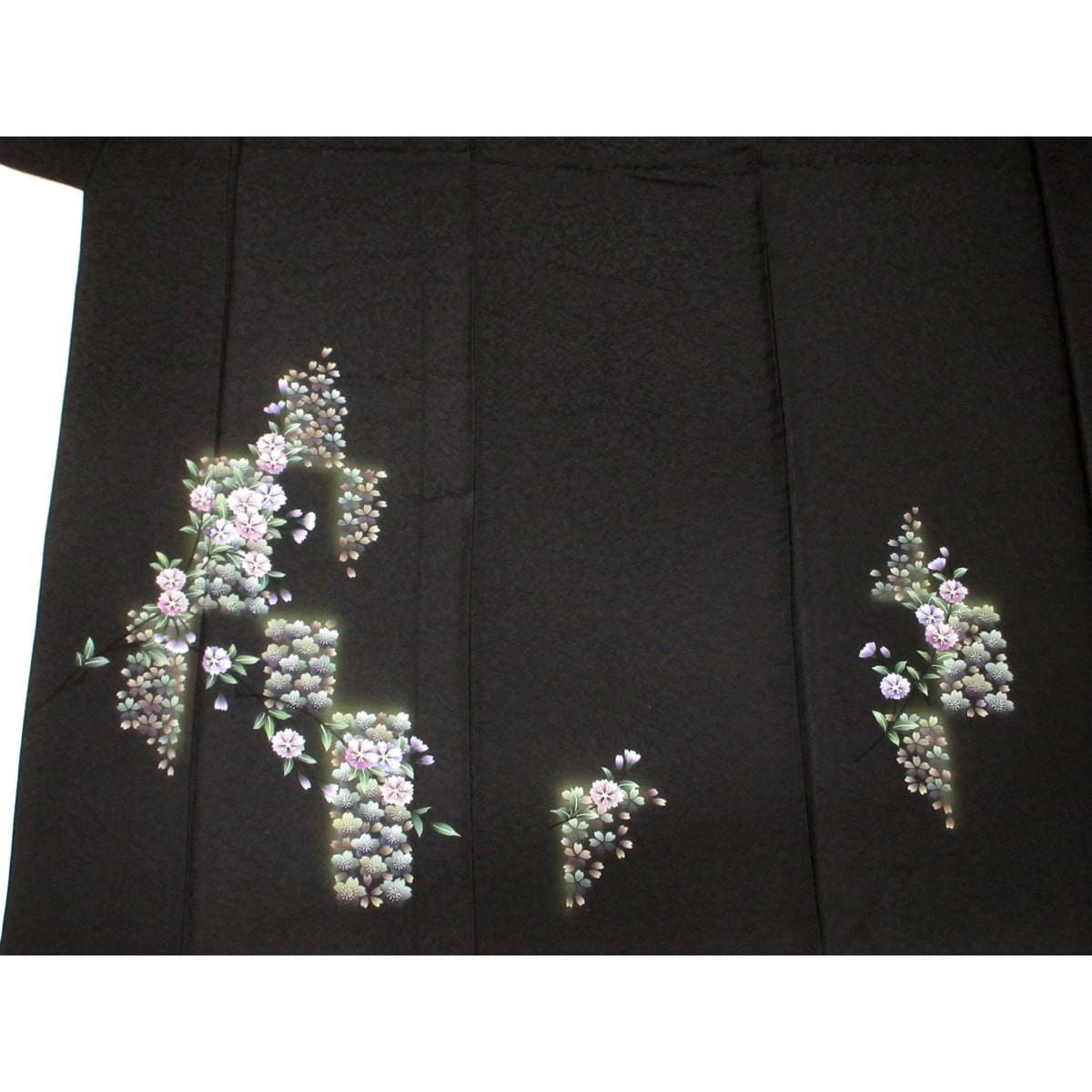 単衣　訪問着　友禅加工刺繍入り