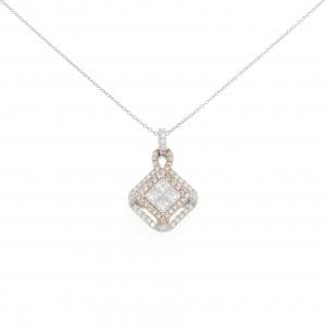 18KWG/18KPG ピンクダイヤモンド ネックレス 0.22CT