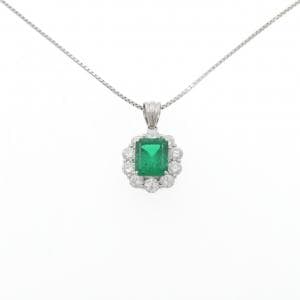 PT900/PT850 エメラルド ネックレス 2.79CT コロンビア産