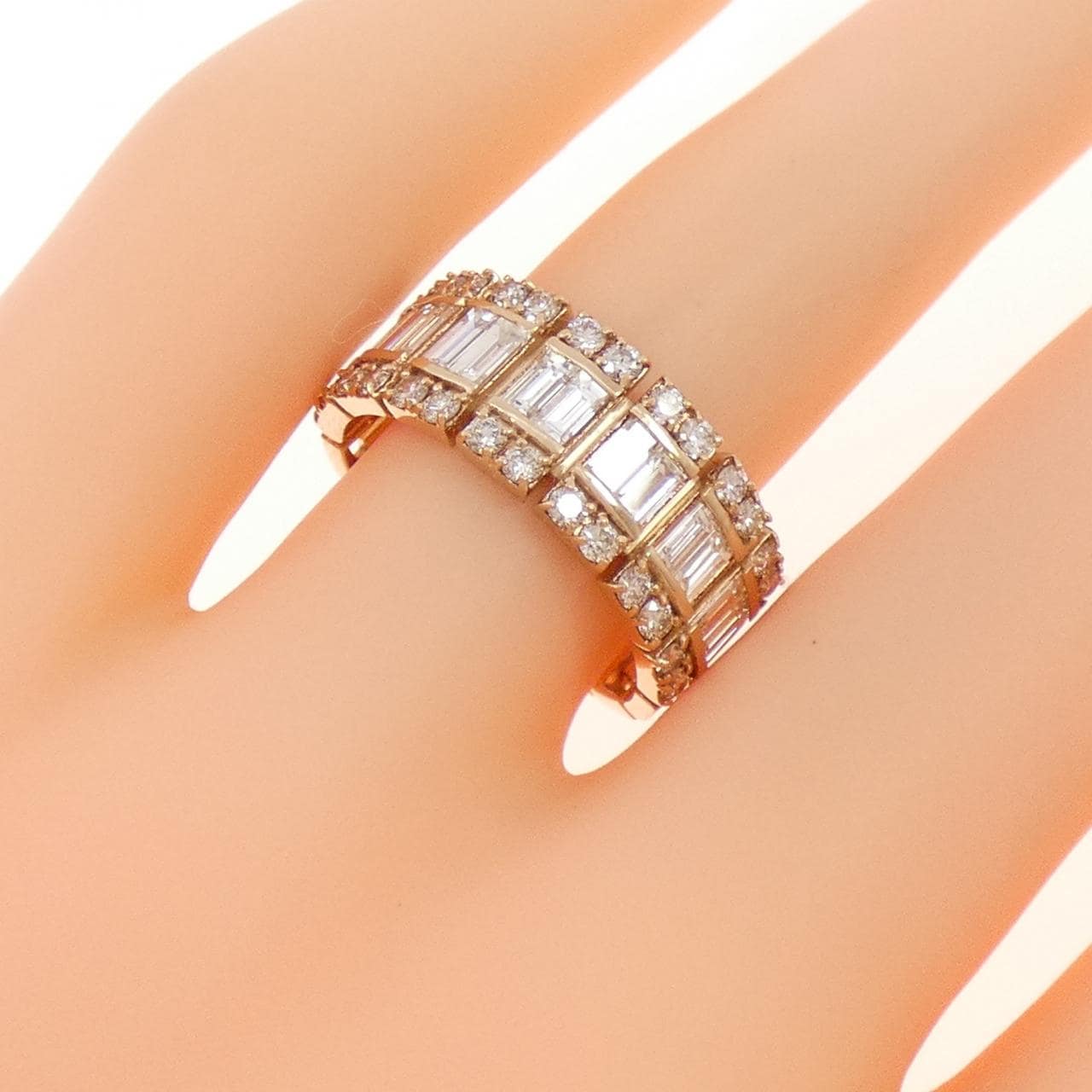 【新品】K18PG ダイヤモンド リング 1.35CT