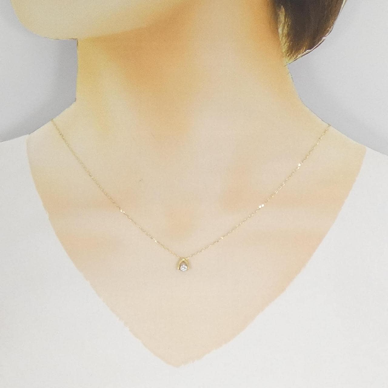 K18YG ダイヤモンド ネックレス 0.10CT